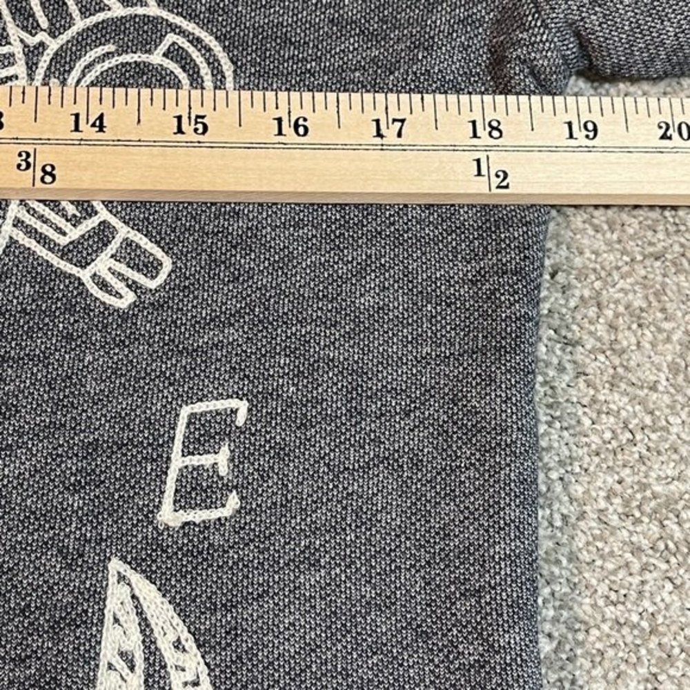 Zara Man Embroidered Graphic Grey Crewneck Sweatshirt Size Small - Picture 5 of 6